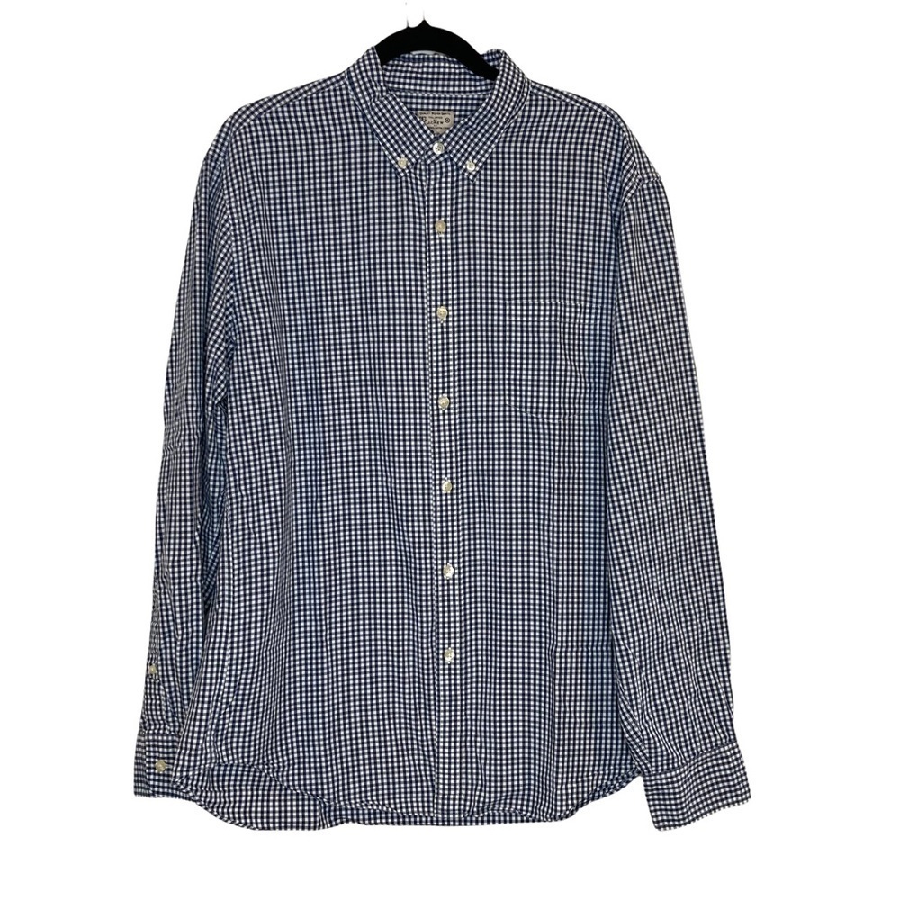 J. Crew Micro Checked long Sleeve Button Down Men’s Shirt Sz XL